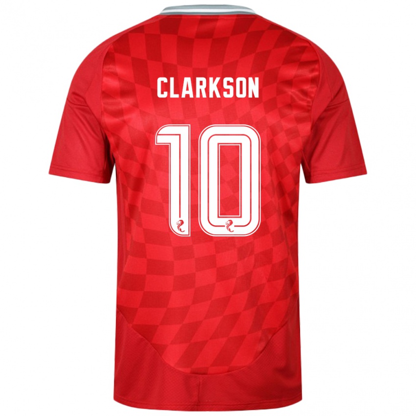 Homem Camisola Leighton Clarkson #10 Vermelho Principal 2024/25 Camisa Brasil