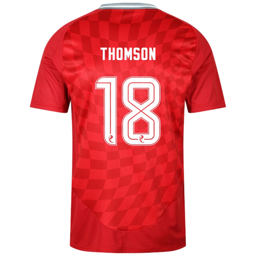 Homem Camisola Eva Thomson #18 Vermelho Principal 2024/25 Camisa Brasil