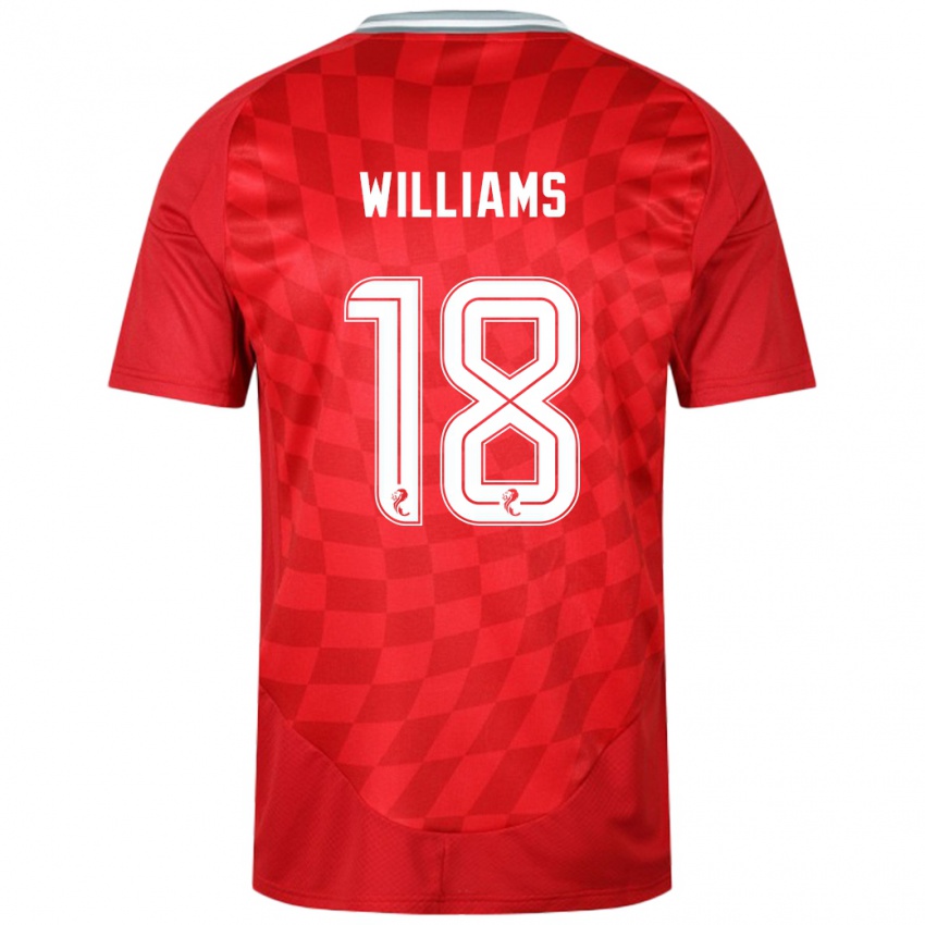 Homem Camisola Rhys Williams #18 Vermelho Principal 2024/25 Camisa Brasil