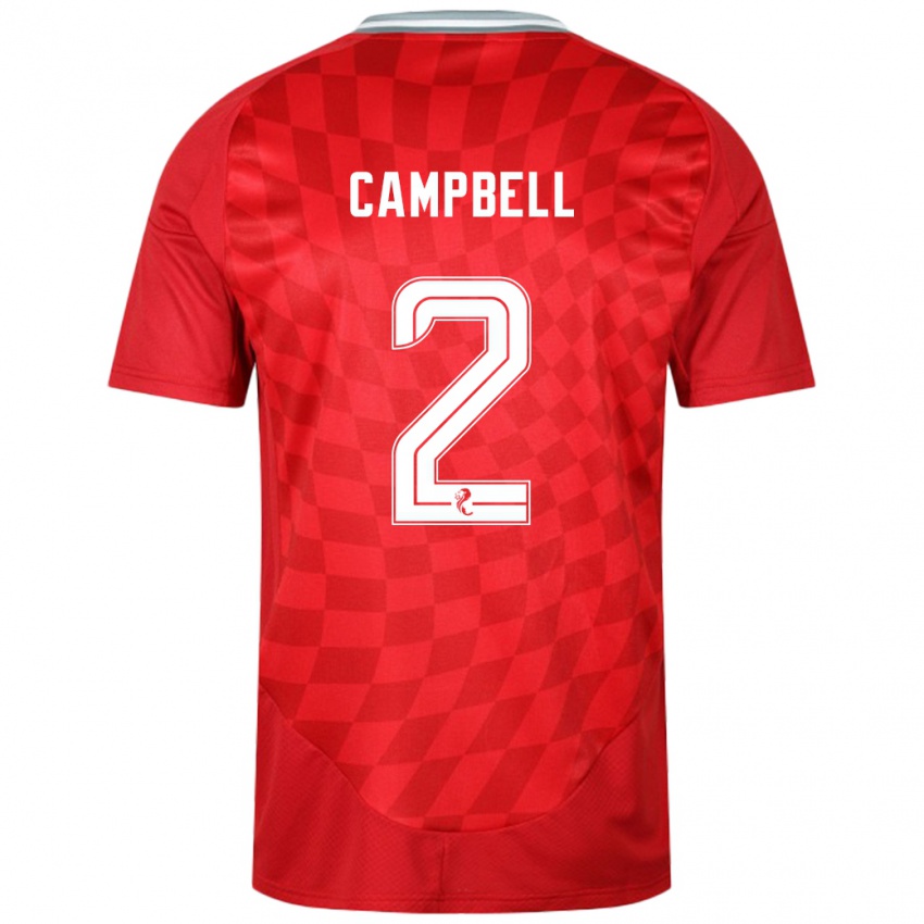 Homem Camisola Loren Campbell #2 Vermelho Principal 2024/25 Camisa Brasil