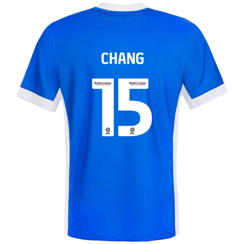 Homem Camisola Alfie Chang #15 Branco Azul Principal 2024/25 Camisa Brasil