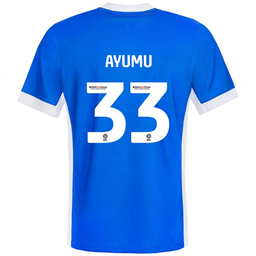 Homem Camisola Ayumu Yokoyama #33 Branco Azul Principal 2024/25 Camisa Brasil