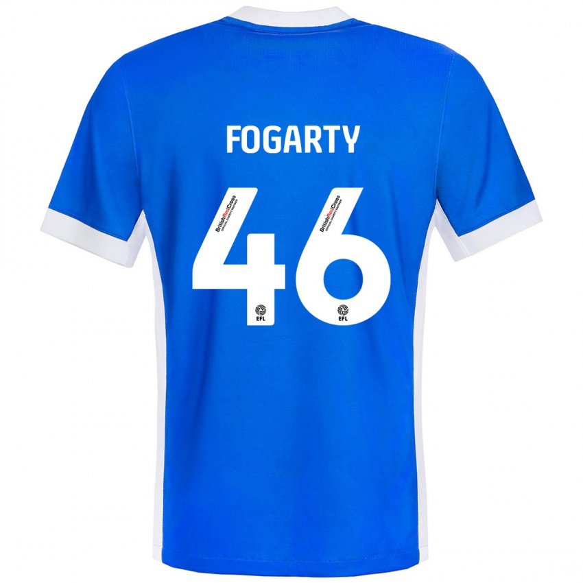 Homem Camisola Tom Fogarty #46 Branco Azul Principal 2024/25 Camisa Brasil