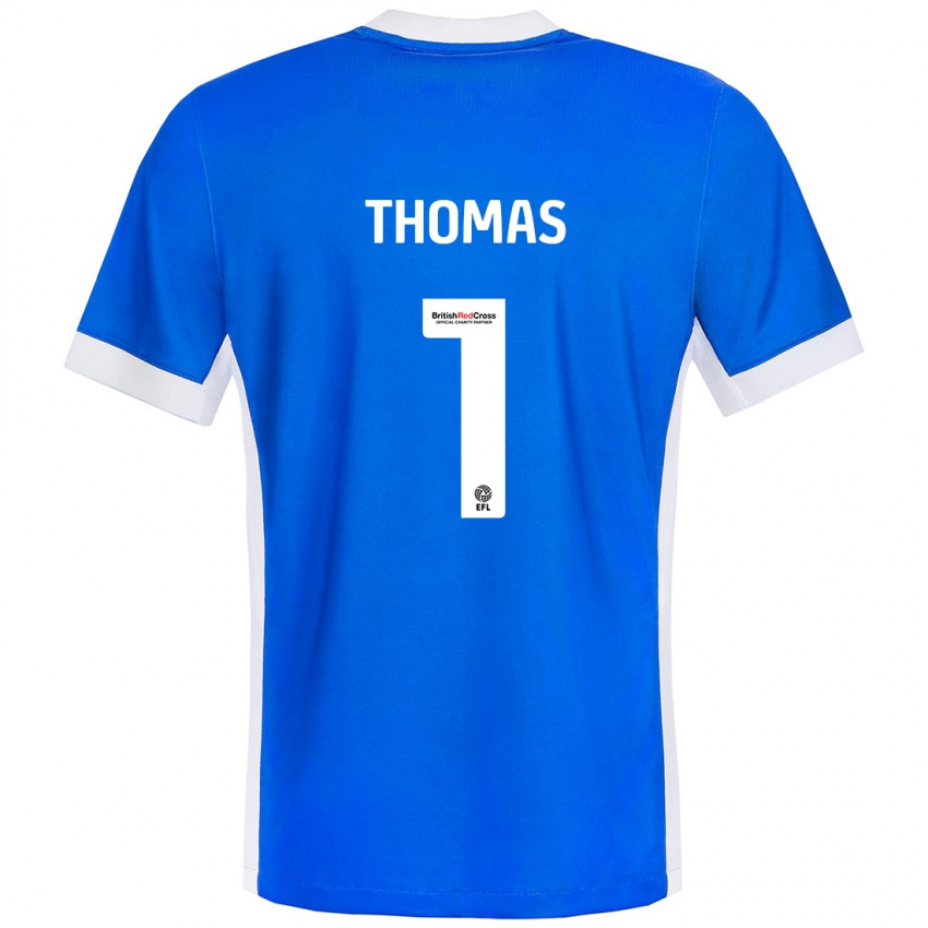 Homem Camisola Lucy Thomas #1 Branco Azul Principal 2024/25 Camisa Brasil