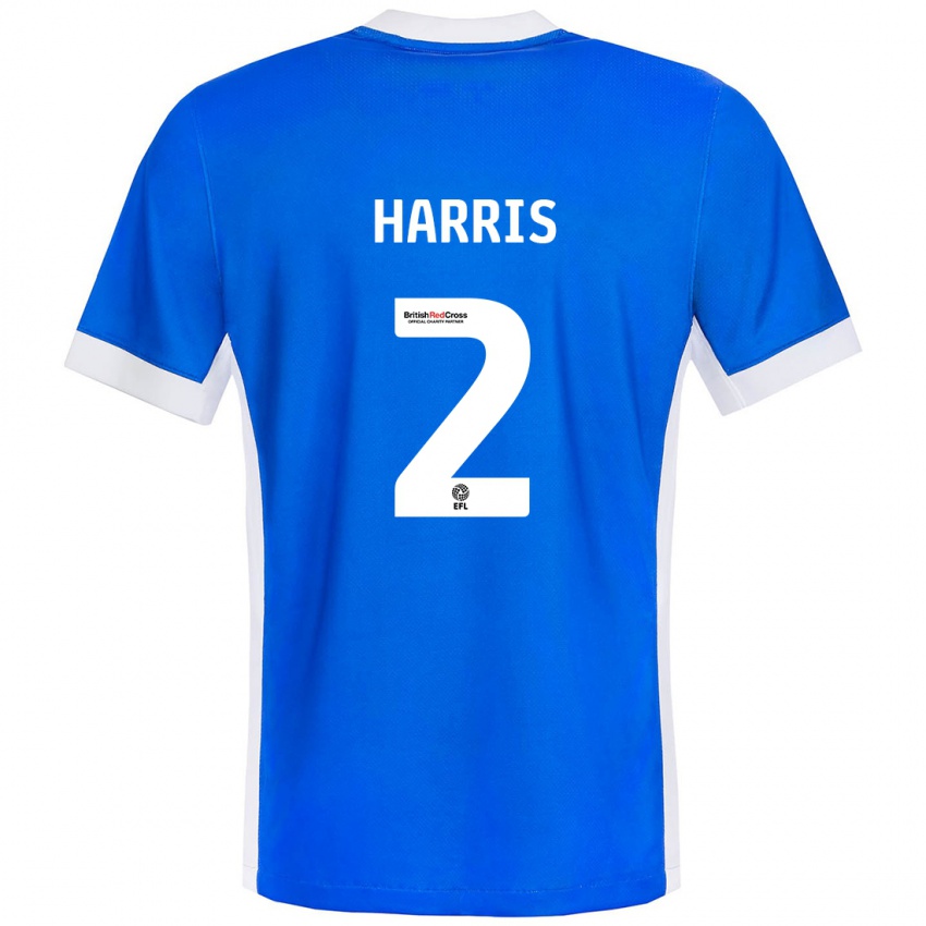 Homem Camisola Martha Harris #2 Branco Azul Principal 2024/25 Camisa Brasil