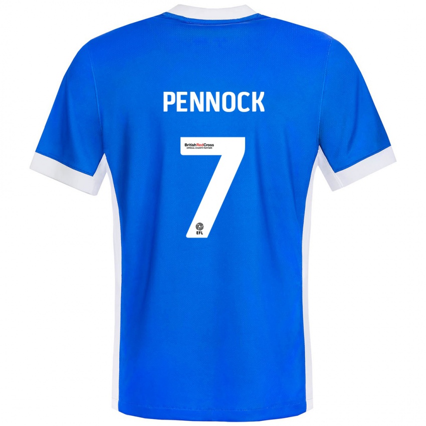 Homem Camisola Jade Pennock #7 Branco Azul Principal 2024/25 Camisa Brasil