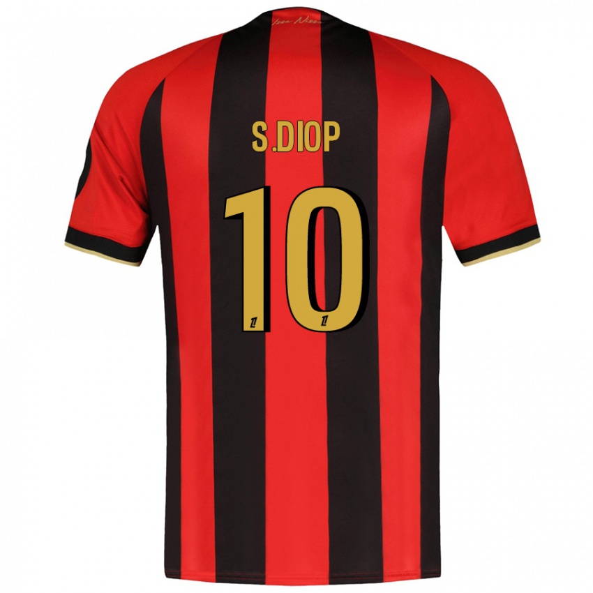 Homem Camisola Sofiane Diop #10 Vermelho Preto Principal 2024/25 Camisa Brasil