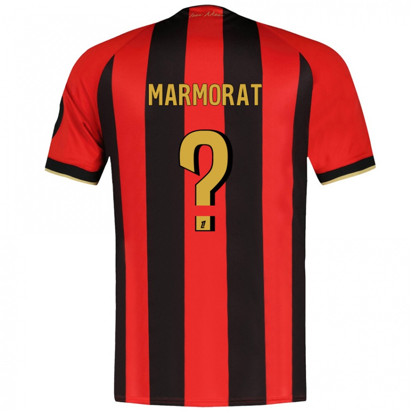 Homem Camisola Mathéo Marmorat #0 Vermelho Preto Principal 2024/25 Camisa Brasil