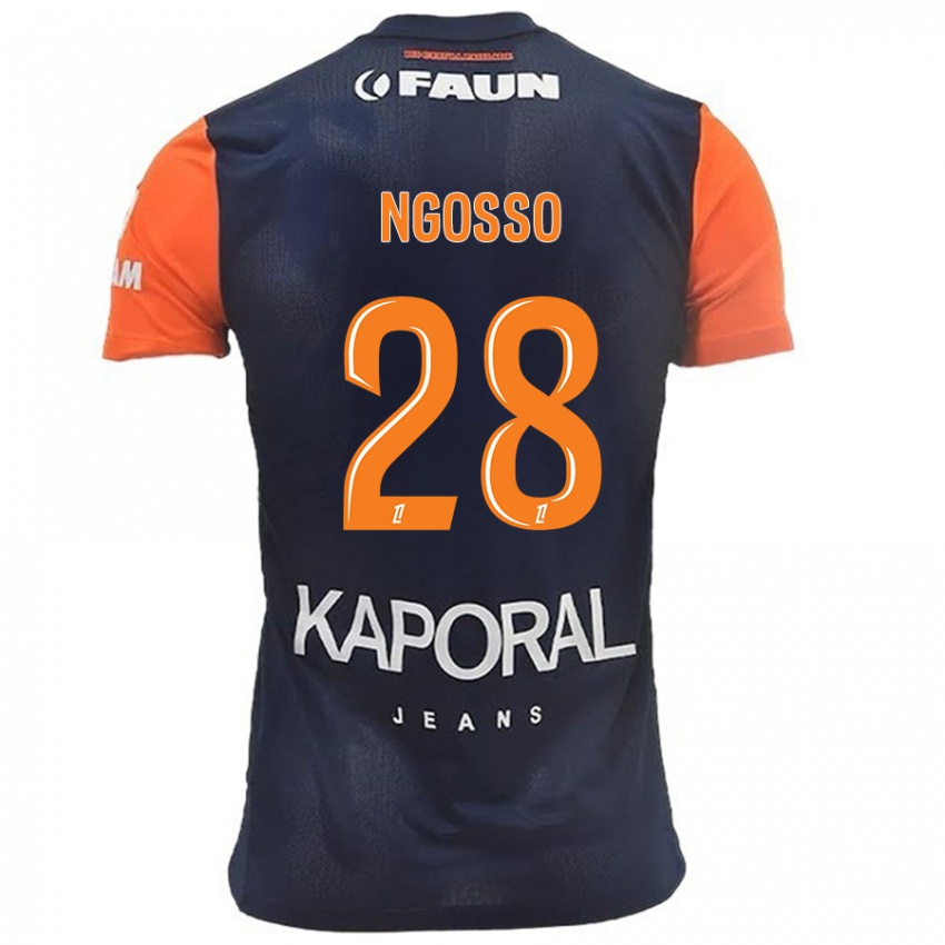 Homem Camisola Glenn Ngosso #28 Laranja Azul Marinho Principal 2024/25 Camisa Brasil