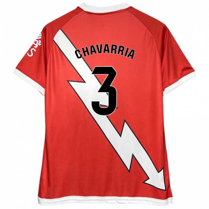 Homem Camisola Pep Chavarría #3 Vermelho Branco Principal 2024/25 Camisa Brasil