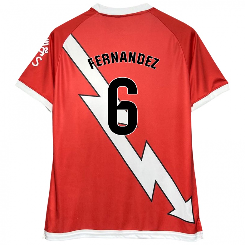 Homem Camisola Paula Fernández #6 Vermelho Branco Principal 2024/25 Camisa Brasil