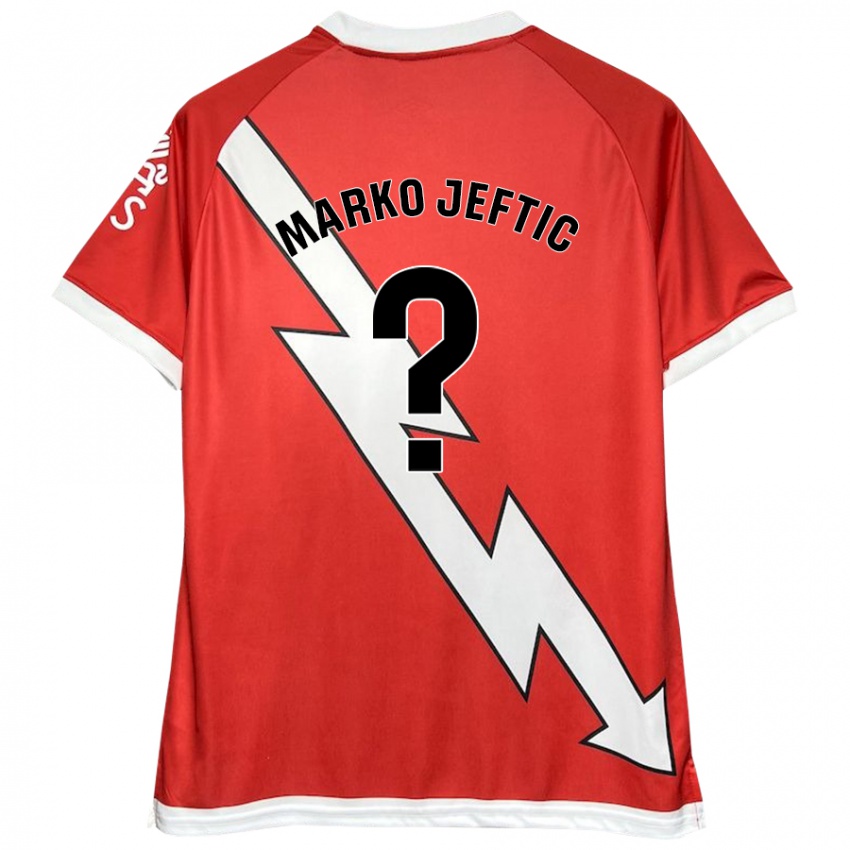 Homem Camisola Marko Jeftic #0 Vermelho Branco Principal 2024/25 Camisa Brasil