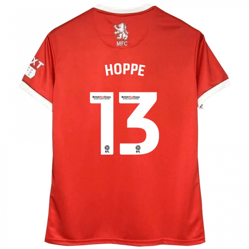 Homem Camisola Matthew Hoppe #13 Vermelho Branco Principal 2024/25 Camisa Brasil