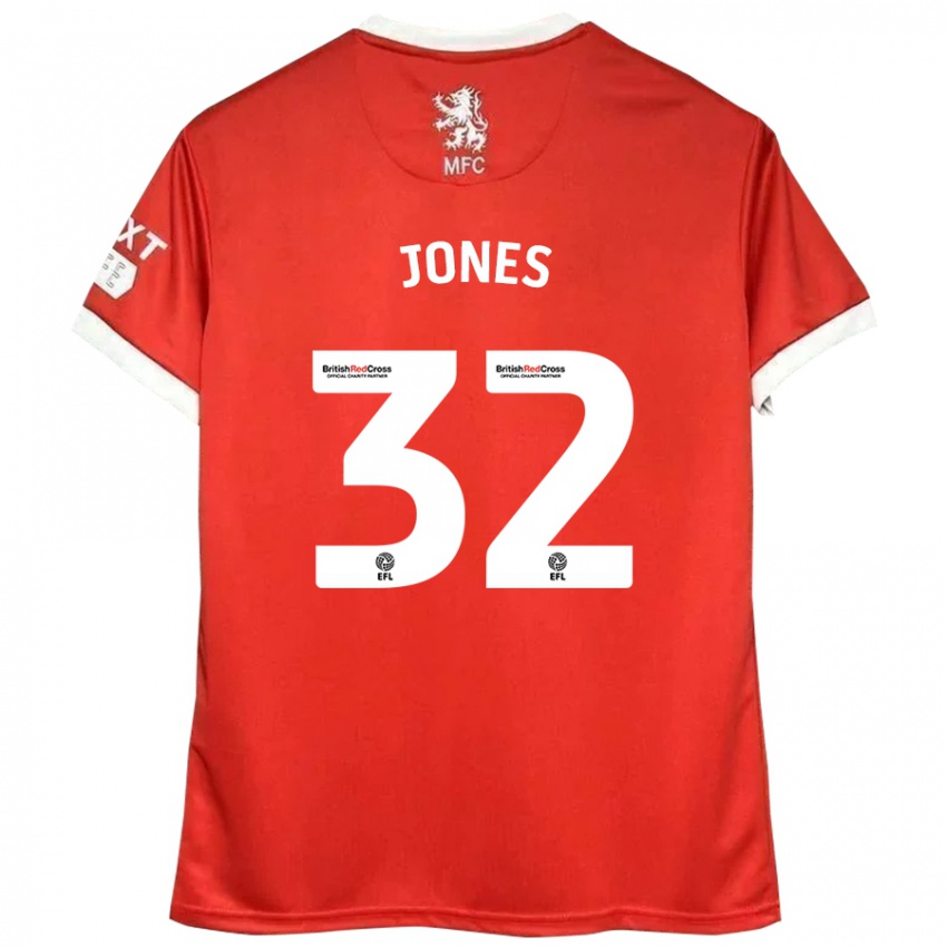 Homem Camisola Jamie Jones #32 Vermelho Branco Principal 2024/25 Camisa Brasil