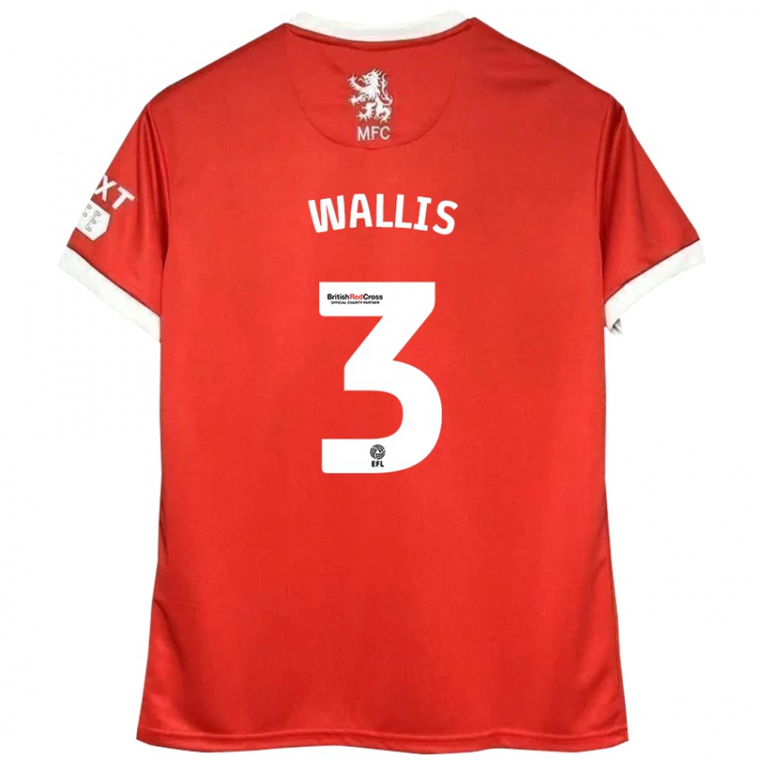 Homem Camisola Emma Wallis #3 Vermelho Branco Principal 2024/25 Camisa Brasil