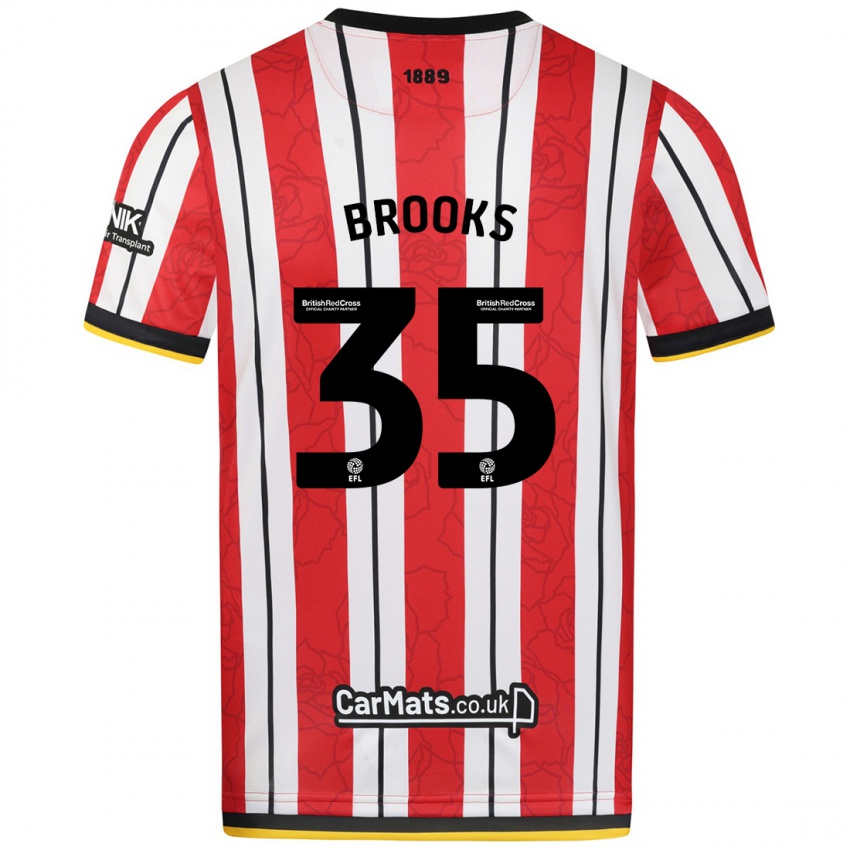 Homem Camisola Andre Brooks #35 Listras Brancas Vermelhas Principal 2024/25 Camisa Brasil