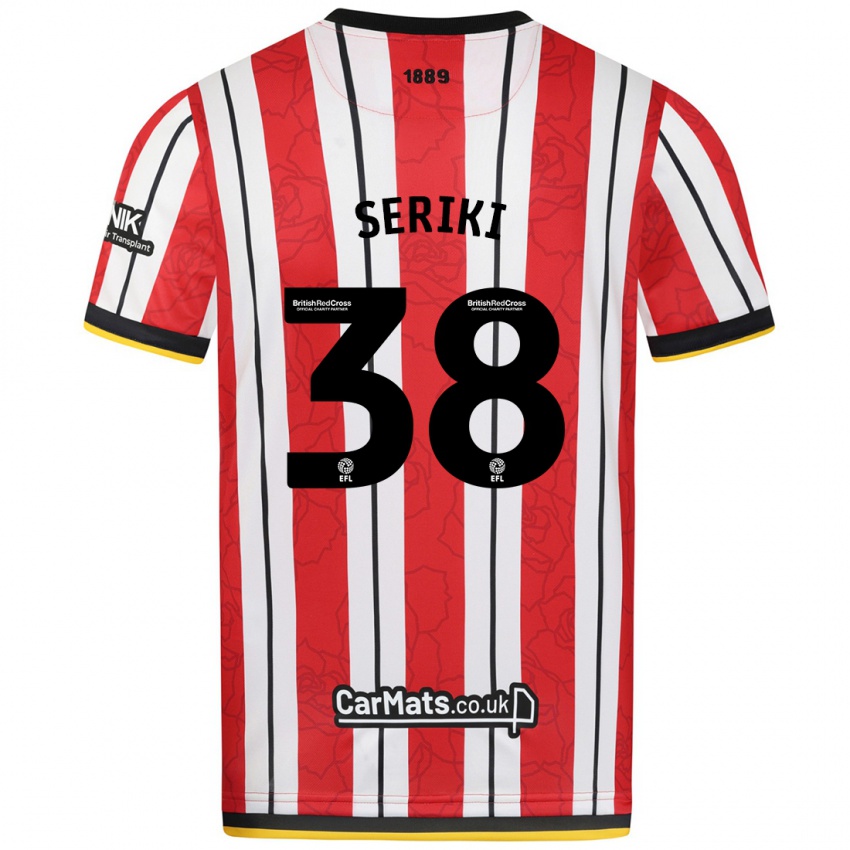 Homem Camisola Femi Seriki #38 Listras Brancas Vermelhas Principal 2024/25 Camisa Brasil