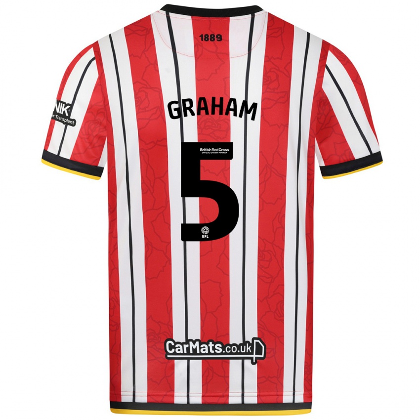 Homem Camisola Molly Graham #5 Listras Brancas Vermelhas Principal 2024/25 Camisa Brasil