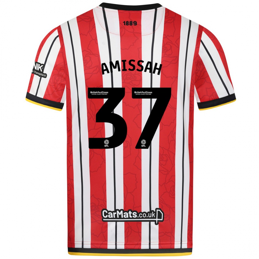 Homem Camisola Jordan Amissah #37 Listras Brancas Vermelhas Principal 2024/25 Camisa Brasil