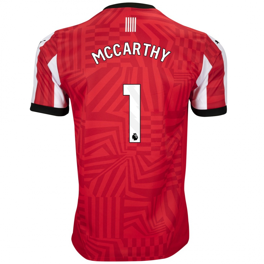 Homem Camisola Alex Mccarthy #1 Vermelho Branco Principal 2024/25 Camisa Brasil