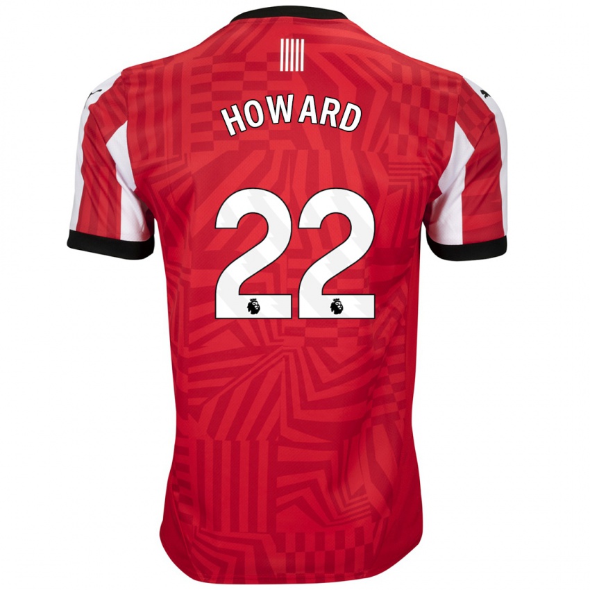 Homem Camisola Bethany-May Howard #22 Vermelho Branco Principal 2024/25 Camisa Brasil