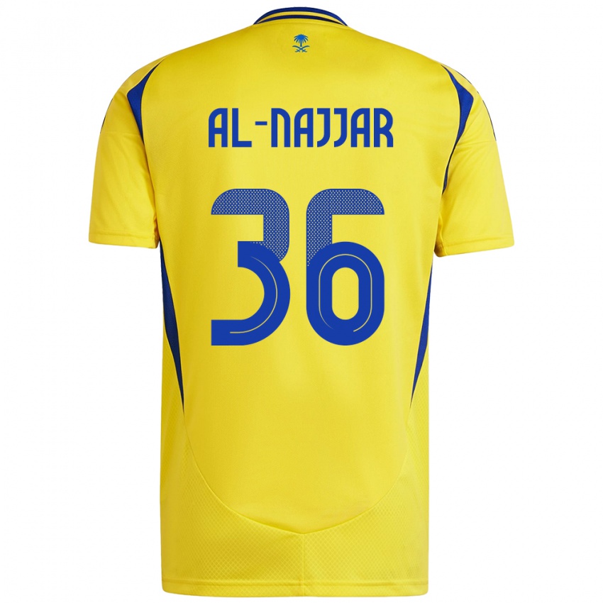 Homem Camisola Raghed Al-Najjar #36 Azul Amarelo Principal 2024/25 Camisa Brasil