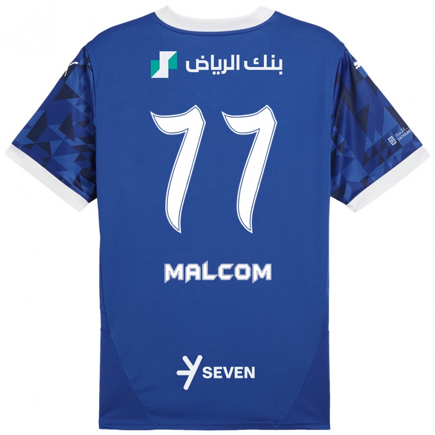 Homem Camisola Malcom #77 Azul Escuro Branco Principal 2024/25 Camisa Brasil