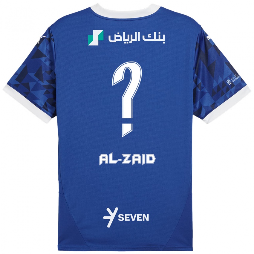 Homem Camisola Suhayb Al-Zaid #0 Azul Escuro Branco Principal 2024/25 Camisa Brasil