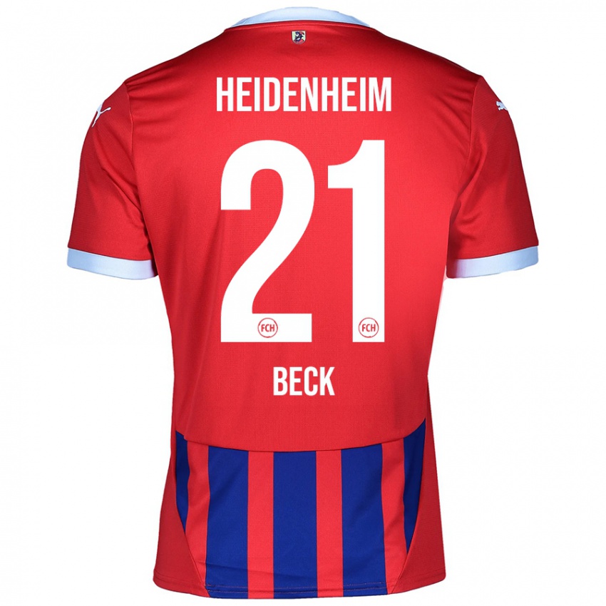 Homem Camisola Adrian Beck #21 Azul Vermelho Principal 2024/25 Camisa Brasil