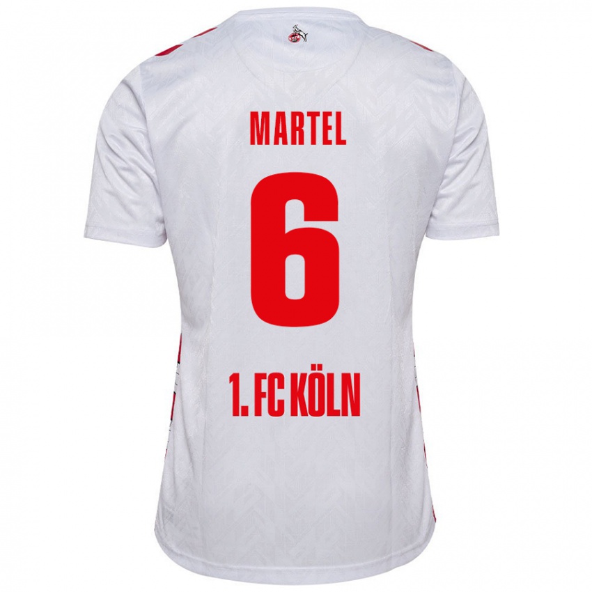 Homem Camisola Eric Martel #6 Vermelho Branco Principal 2024/25 Camisa Brasil