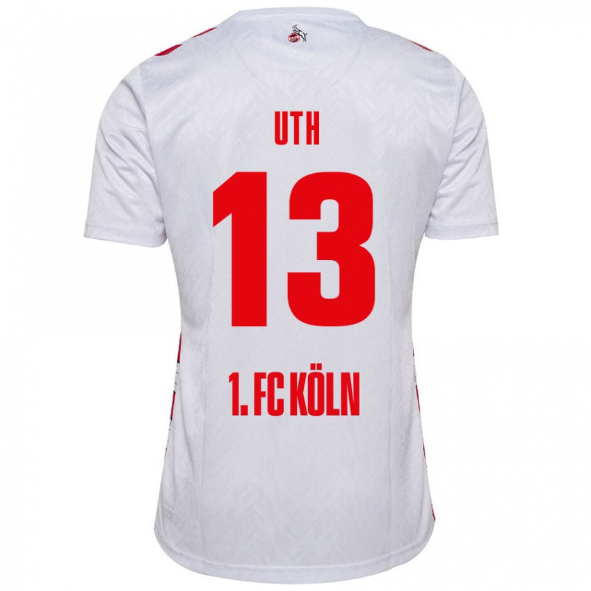 Homem Camisola Mark Uth #13 Vermelho Branco Principal 2024/25 Camisa Brasil