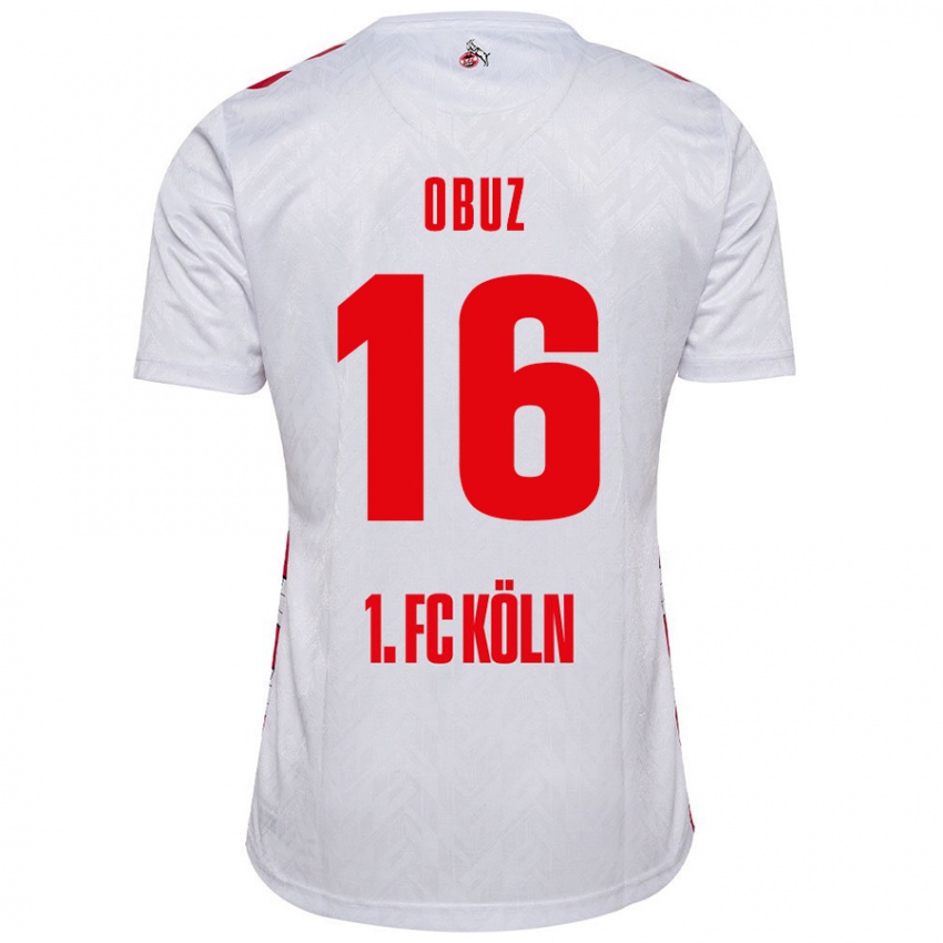 Homem Camisola Marvin Obuz #16 Vermelho Branco Principal 2024/25 Camisa Brasil