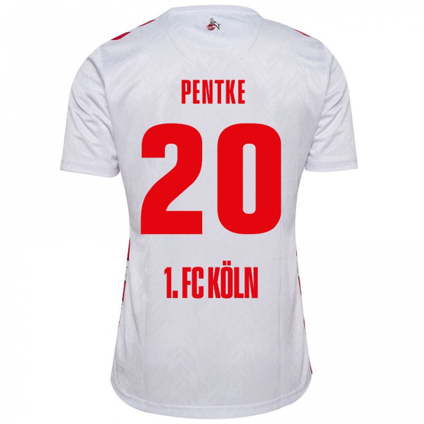 Homem Camisola Philipp Pentke #20 Vermelho Branco Principal 2024/25 Camisa Brasil