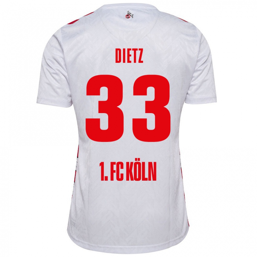 Homem Camisola Florian Dietz #33 Vermelho Branco Principal 2024/25 Camisa Brasil