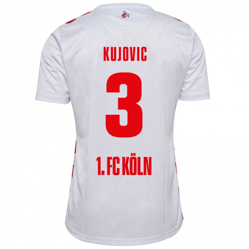 Homem Camisola Emin Kujovic #3 Vermelho Branco Principal 2024/25 Camisa Brasil