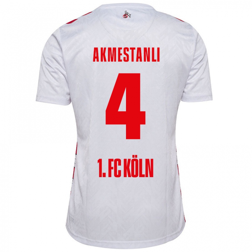 Homem Camisola Teoman Akmestanli #4 Vermelho Branco Principal 2024/25 Camisa Brasil