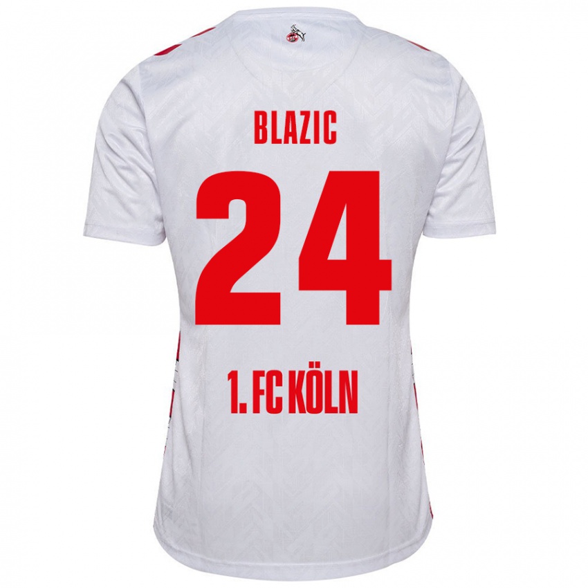 Homem Camisola Alessandro Blazic #24 Vermelho Branco Principal 2024/25 Camisa Brasil