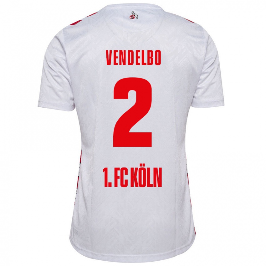 Homem Camisola Sofie Vendelbo #2 Vermelho Branco Principal 2024/25 Camisa Brasil