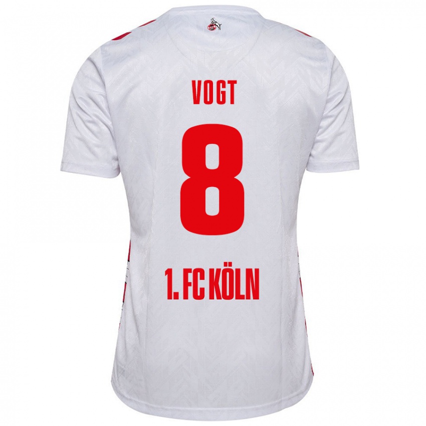 Homem Camisola Laura Vogt #8 Vermelho Branco Principal 2024/25 Camisa Brasil