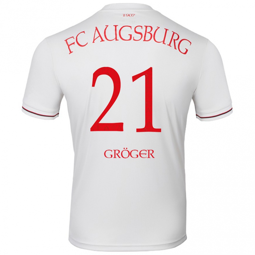 Homem Camisola Elias Gröger #21 Branco Principal 2024/25 Camisa Brasil