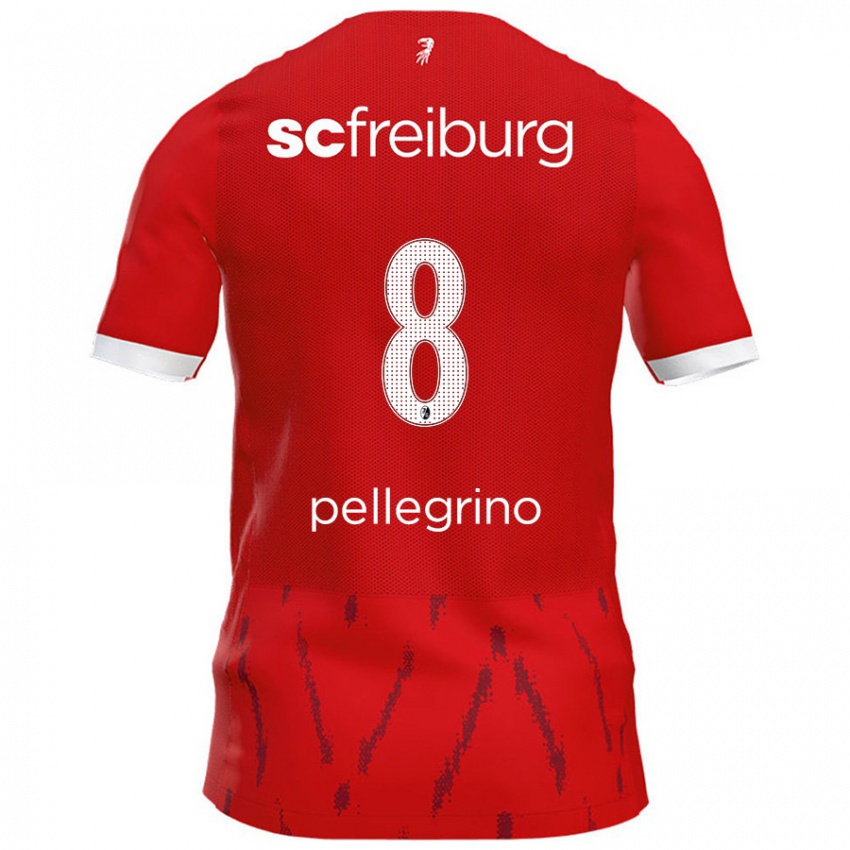 Homem Camisola Gabriel Pellegrino #8 Vermelho Principal 2024/25 Camisa Brasil