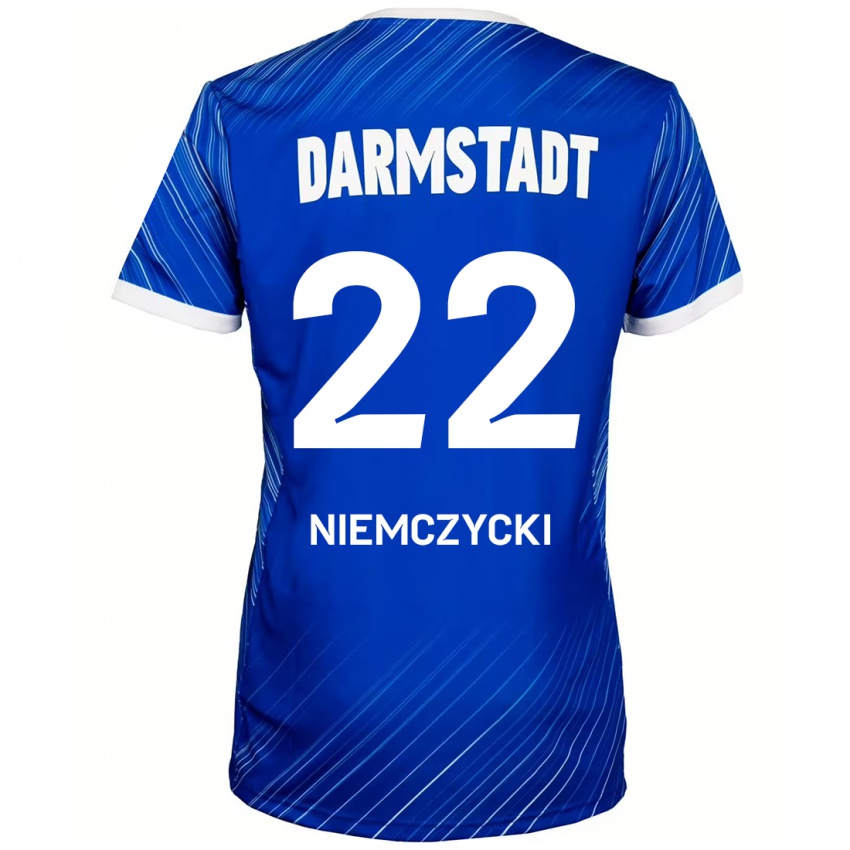 Homem Camisola Karol Niemczycki #22 Branco Azul Principal 2024/25 Camisa Brasil