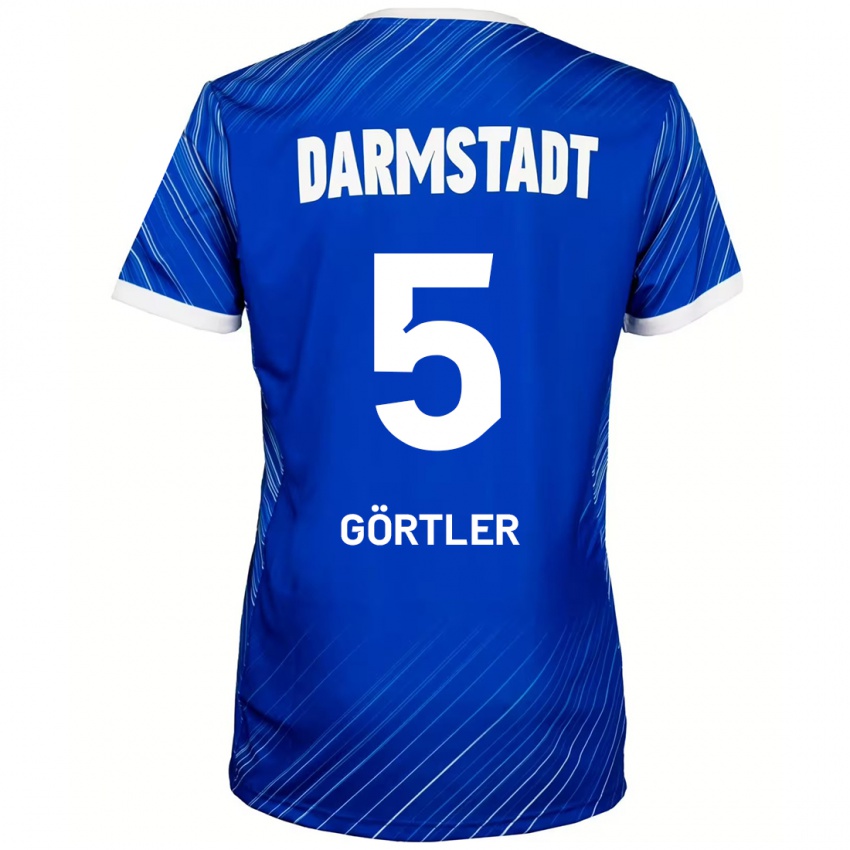 Homem Camisola Bastian Görtler #5 Branco Azul Principal 2024/25 Camisa Brasil