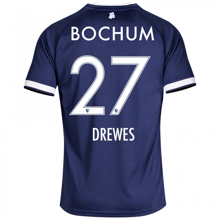 Homem Camisola Patrick Drewes #27 Azul Escuro Principal 2024/25 Camisa Brasil