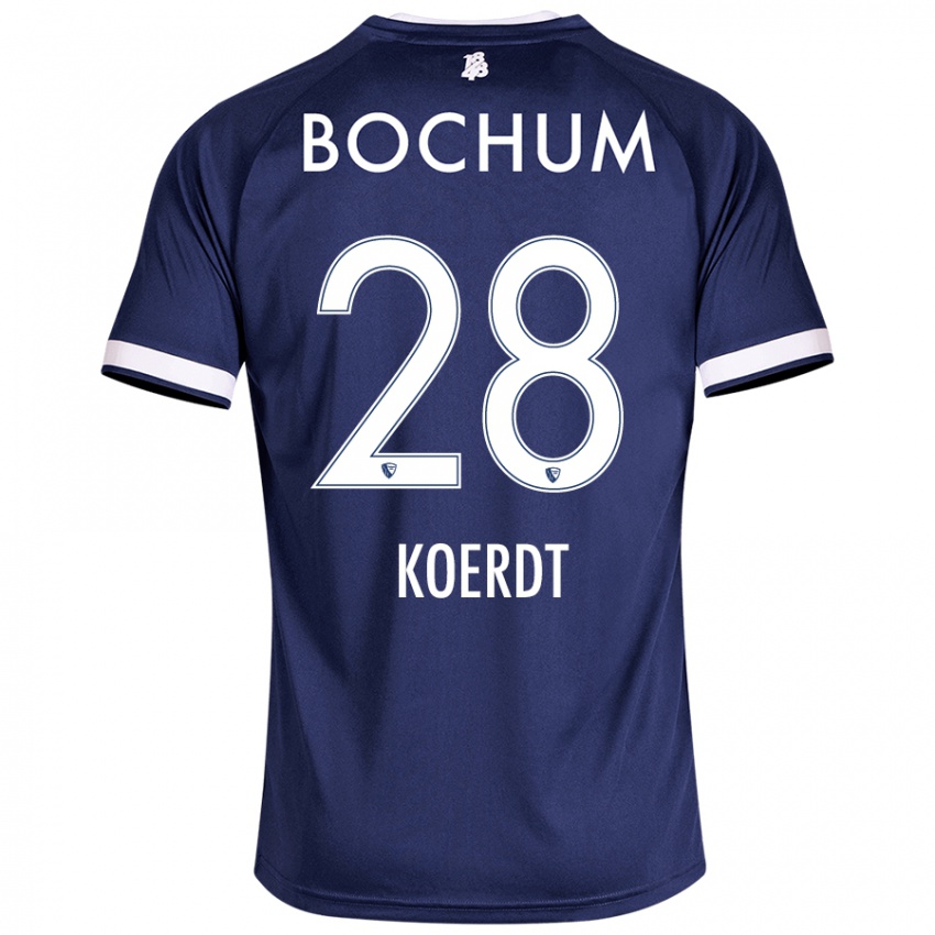 Homem Camisola Lennart Koerdt #28 Azul Escuro Principal 2024/25 Camisa Brasil