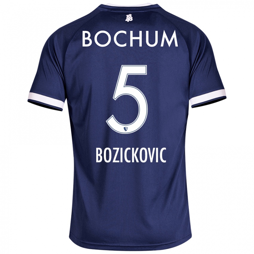 Homem Camisola Niko Bozickovic #5 Azul Escuro Principal 2024/25 Camisa Brasil