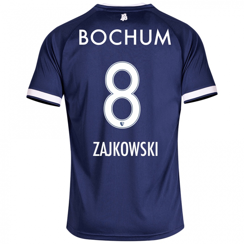 Homem Camisola Cedric Zajkowski #8 Azul Escuro Principal 2024/25 Camisa Brasil