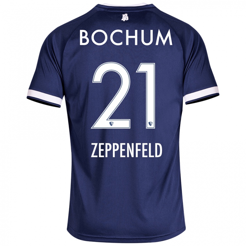 Homem Camisola Paul Zeppenfeld #21 Azul Escuro Principal 2024/25 Camisa Brasil