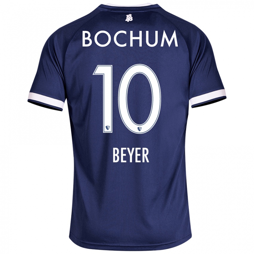 Homem Camisola Pia Beyer #10 Azul Escuro Principal 2024/25 Camisa Brasil