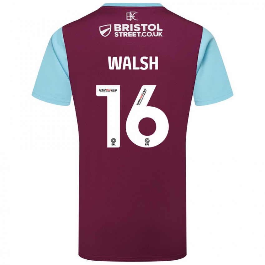 Homem Camisola Lucy Walsh #16 Crédito Borboleta Azul Principal 2024/25 Camisa Brasil